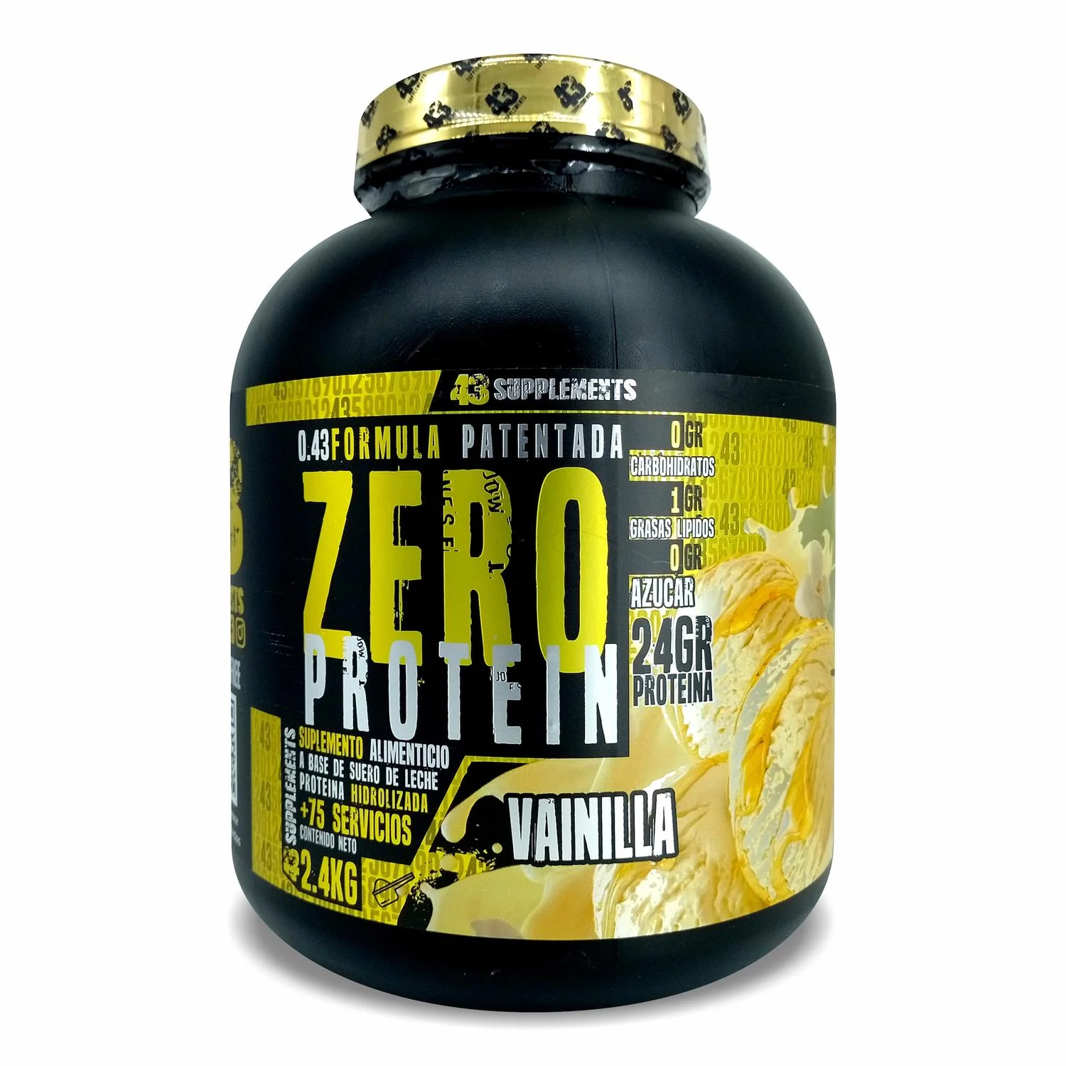 43 Suplement Zero Protein 2.4 Kg Vainilla